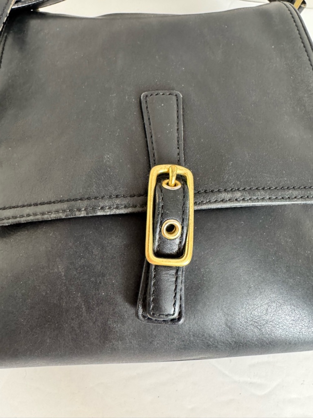 COACH 9592 Vintage Leather Legacy Slim Flap Crossbody Bag Black - Picture 11 of 16